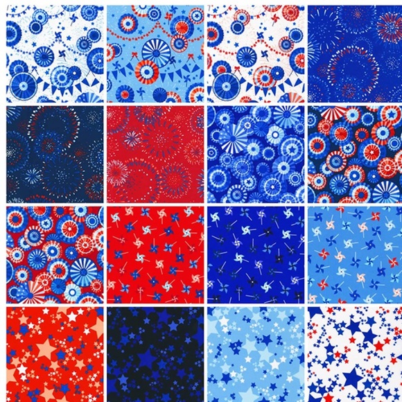 Spangled cotton fabric jelly roll Kaufman Fabrics - Picture 3 of 3